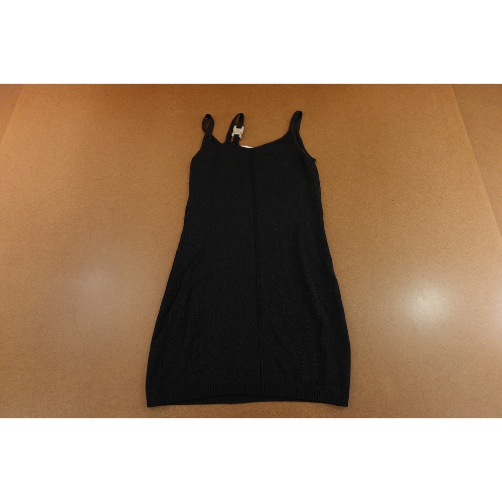 1017 ALYX 9SM Womens Size XS Black Shimmer Knit Sleeveless Bodycon Mini Dress - Picture 3 of 9